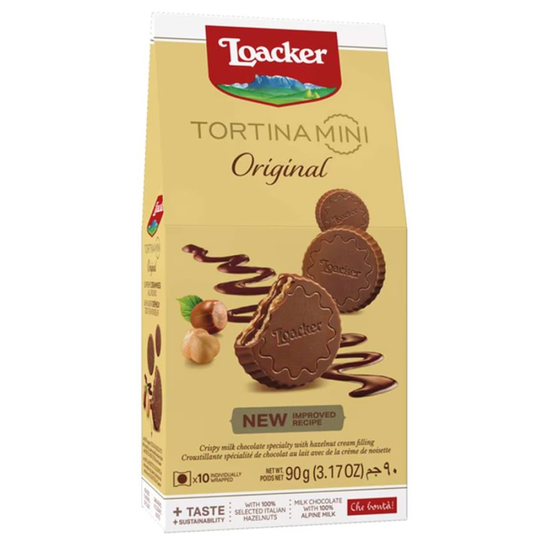 Loacker Tortina Mini Original Chocolate Wafers, 90g