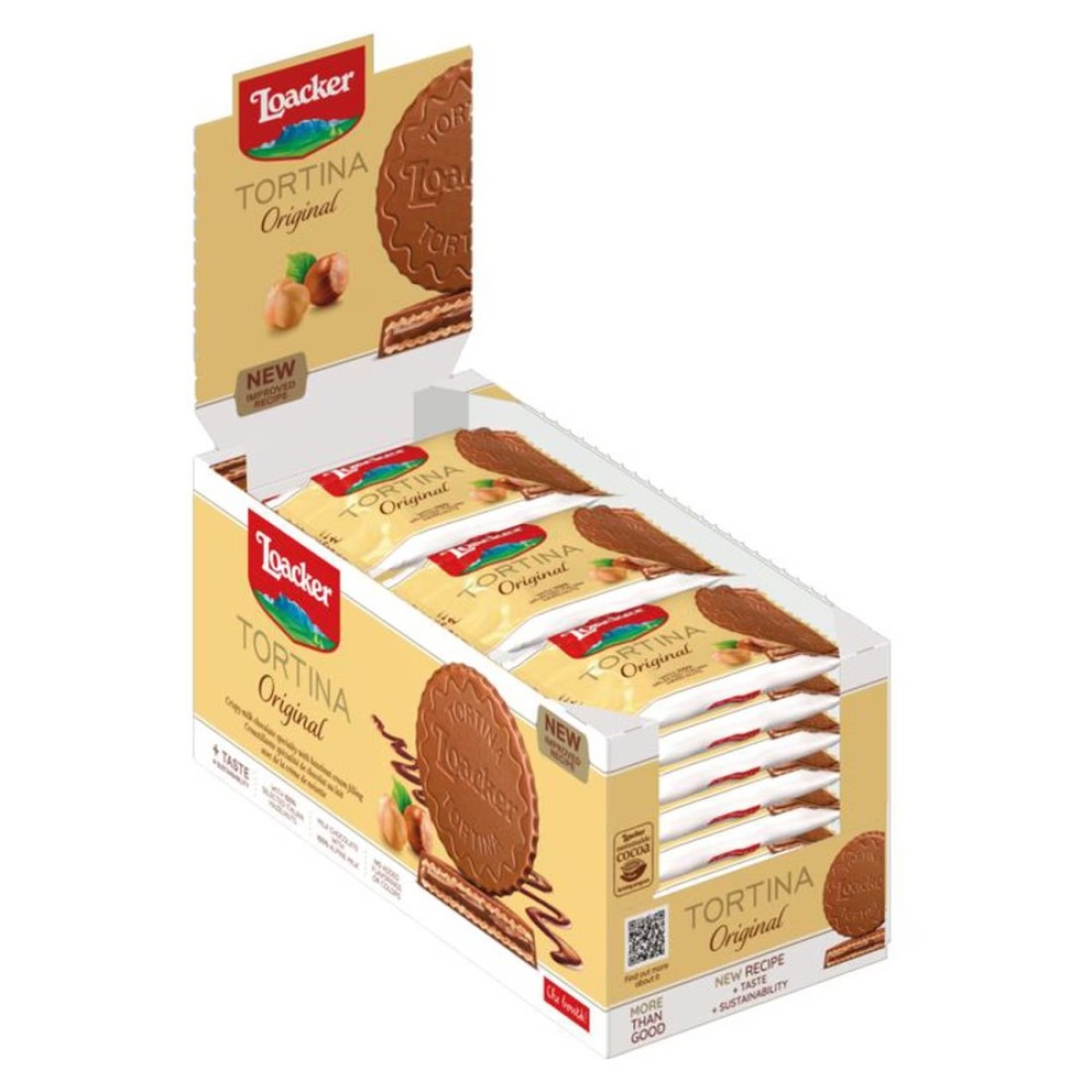 Loacker Tortina Original Wafers, 21g Pack of 24