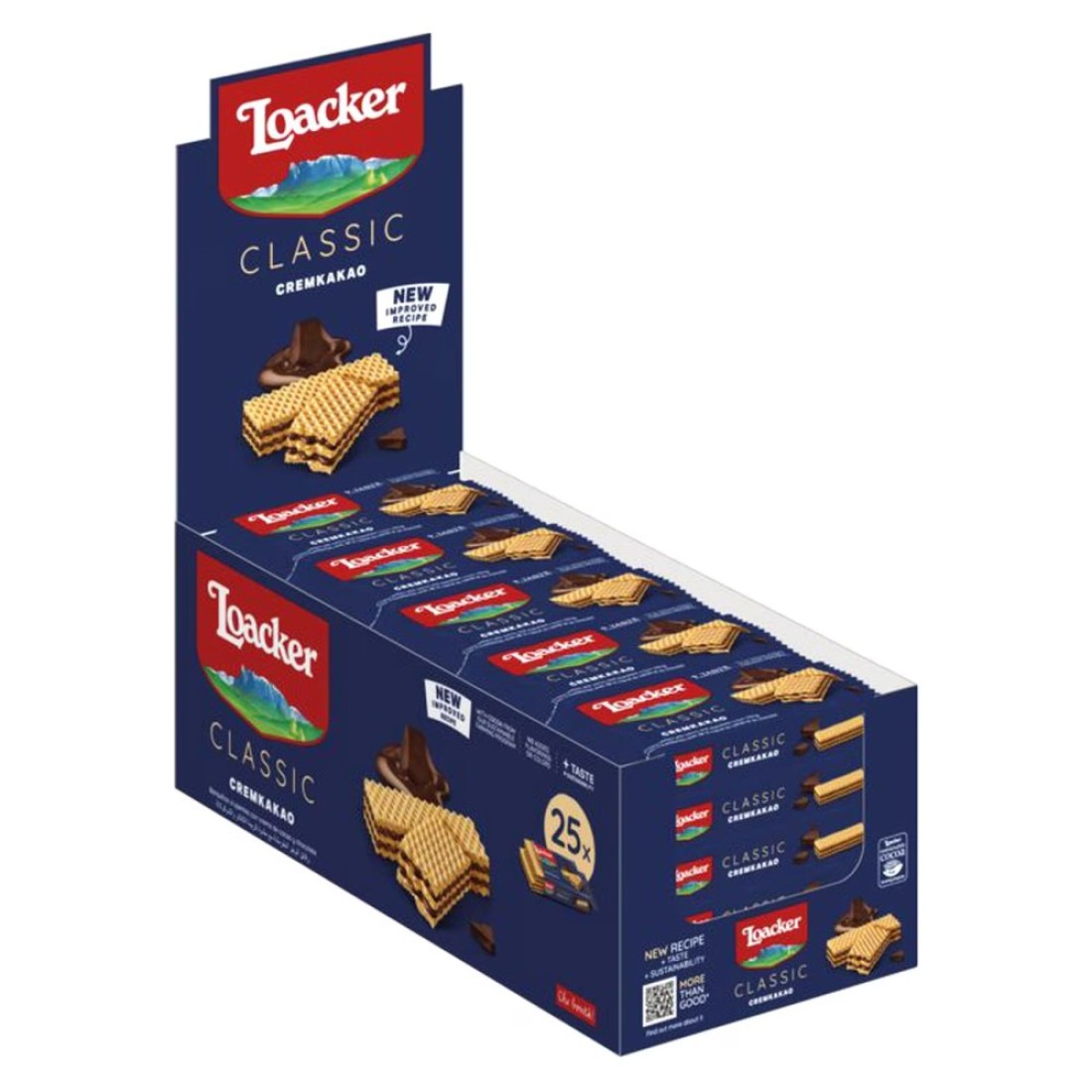 Loacker Classic Cremkakao Wafers, 45g Pack of 25