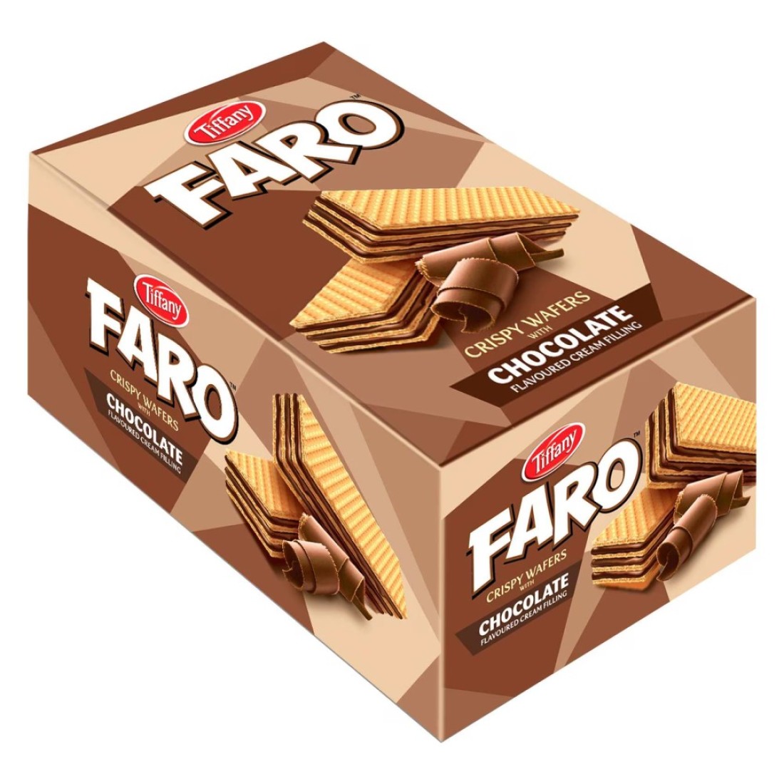 Tiffany Faro Crispy Wafers with Chocolate Flavoured Cream Filling, 40g Pack of 12