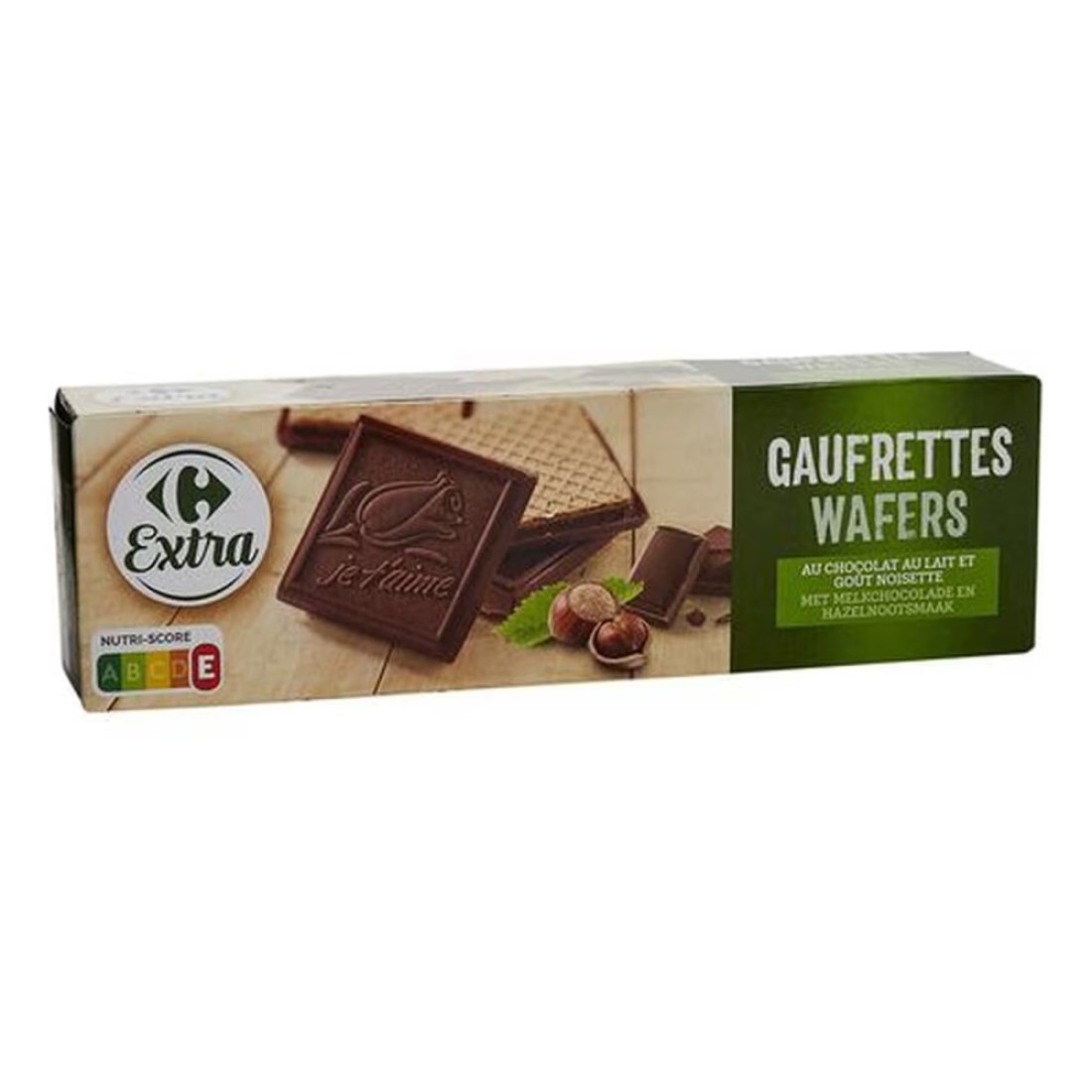 Carrefour Extra Milk Chocolate And Hazelnut Wafer Biscuits 175g