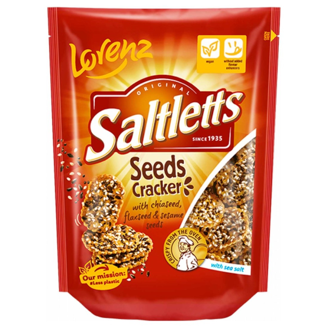 Lorenz Saltletts Seed Cracker with Sea Salt, 100g