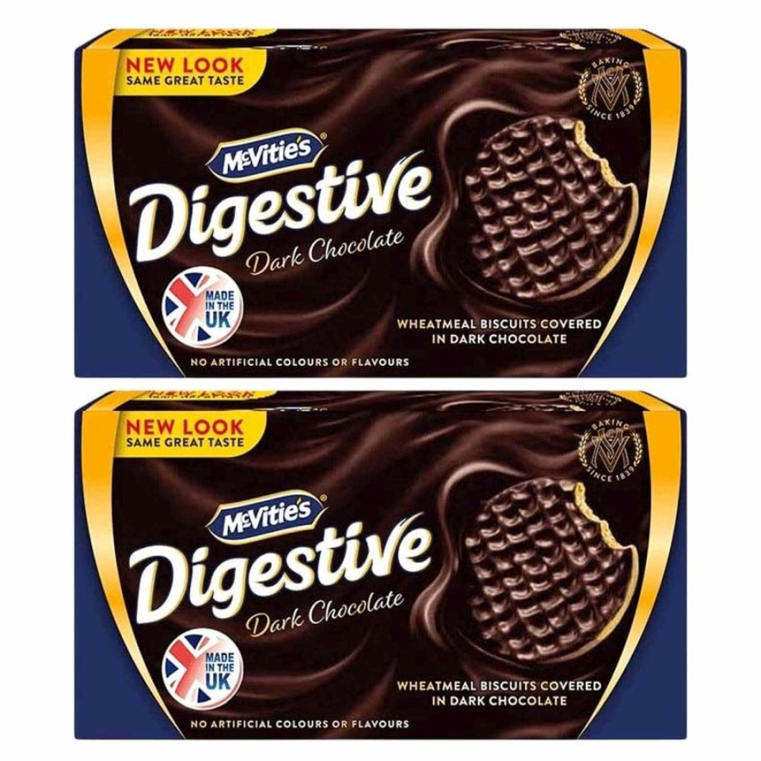 McVitie&#39;s Digestive Dark Chocolate Covered Wheatmeal Biscuits 200g Pack of 2