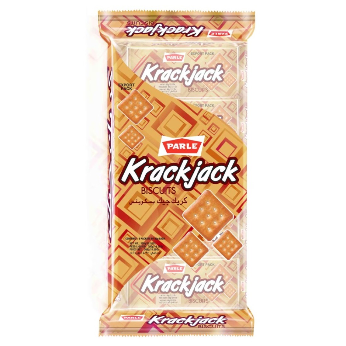 Parle Krackjack Biscuits, 60g Pack of 5