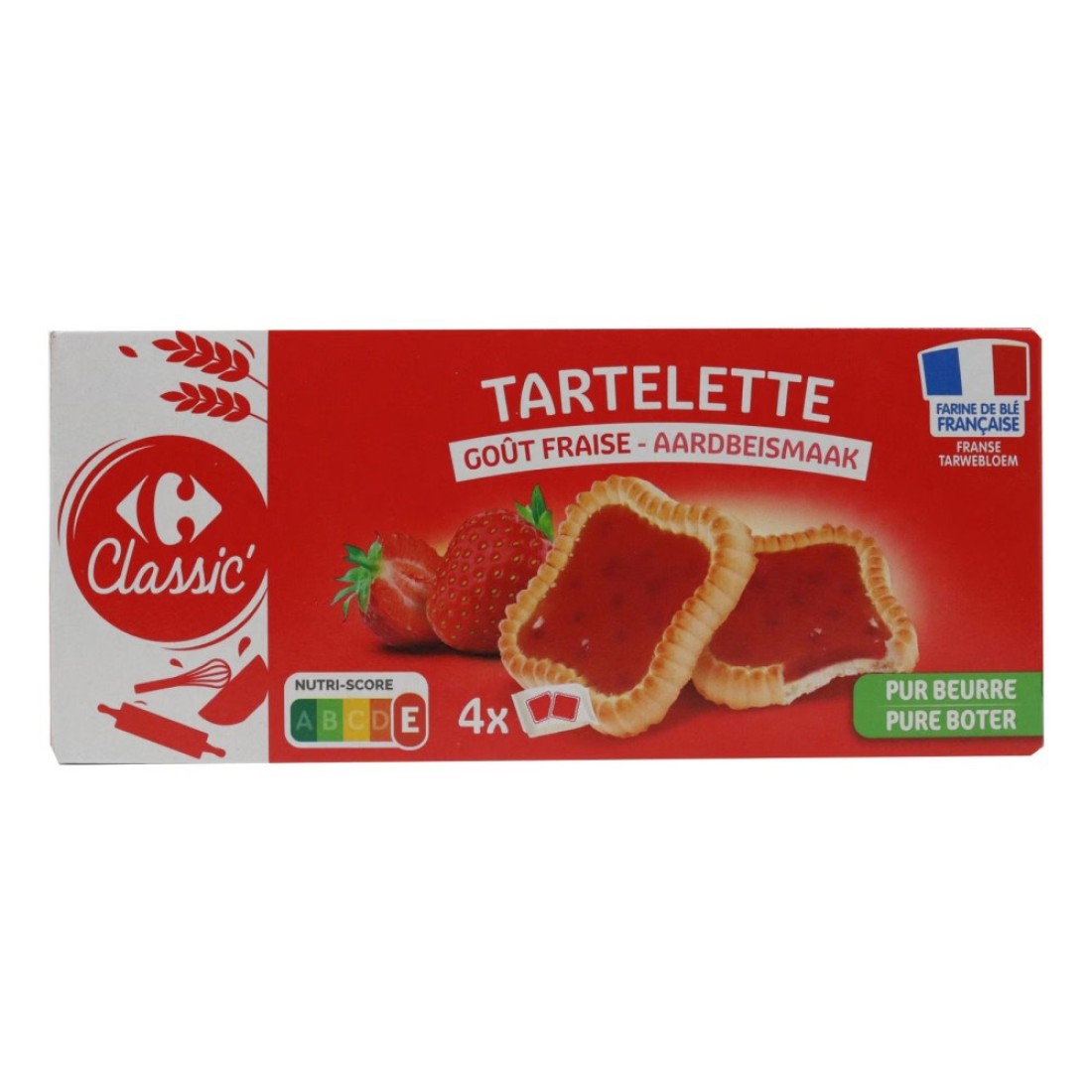 Carrefour Strawberry Square Tarts 127g
