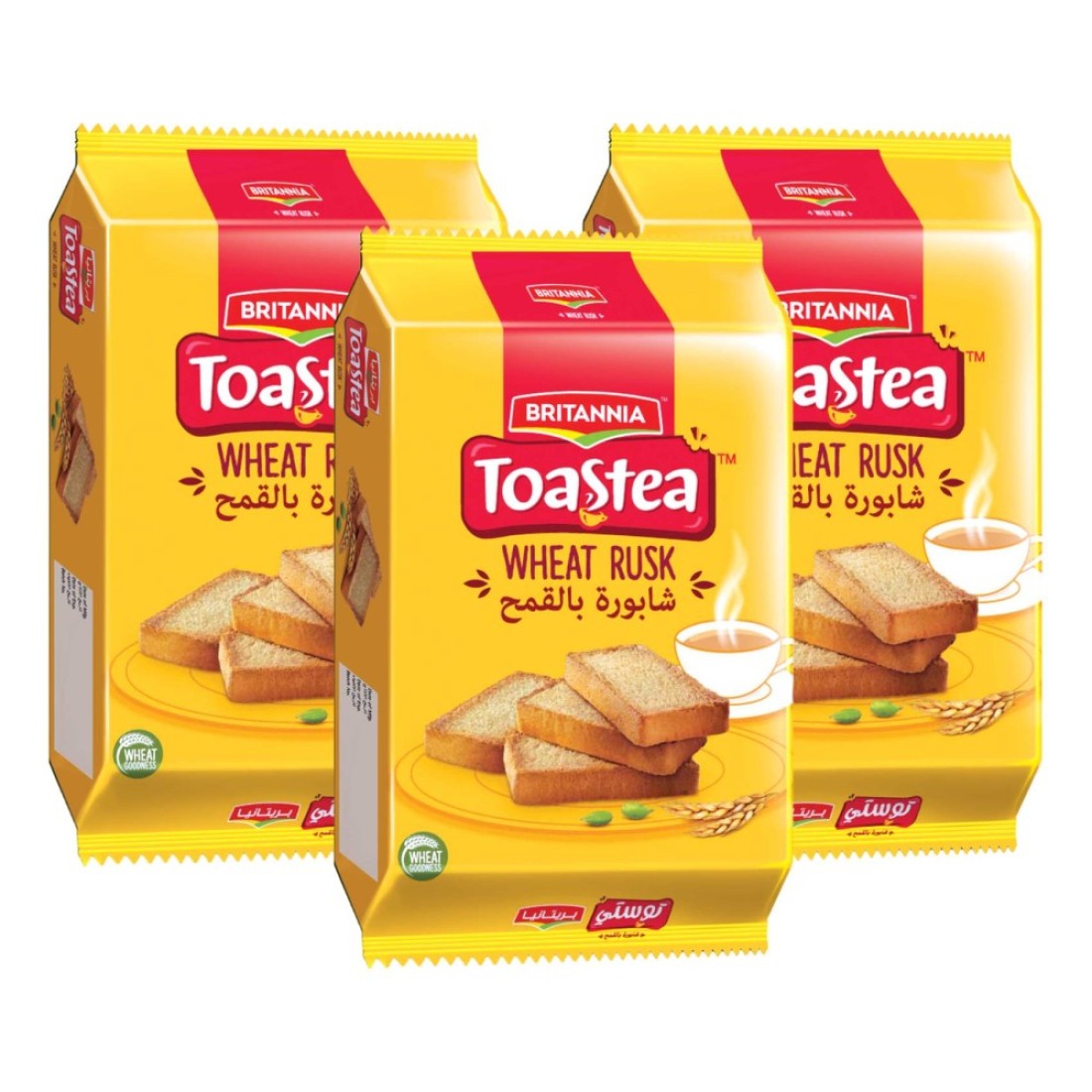 Britannia Toastea Wheat Rusk, 30.5g Pack of 3