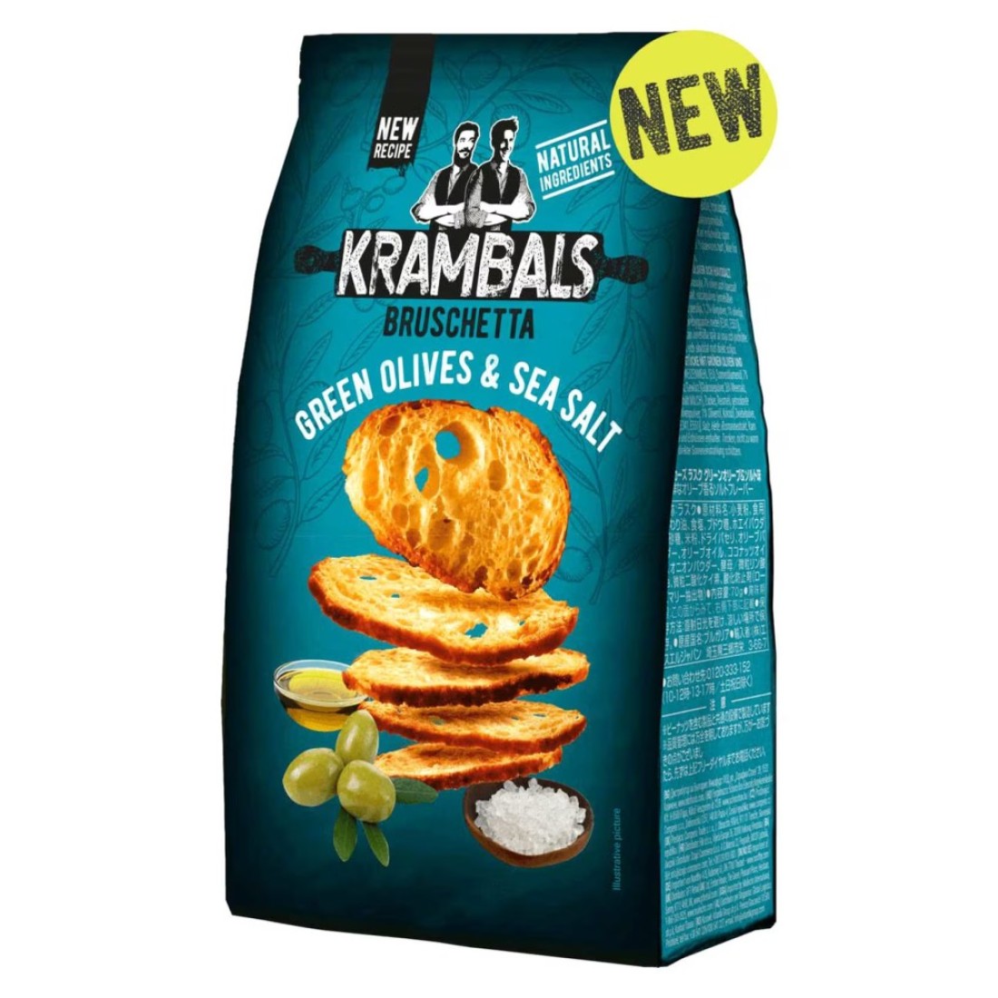 Krambals Bruschetta Green Olives and Sea Salt 70g