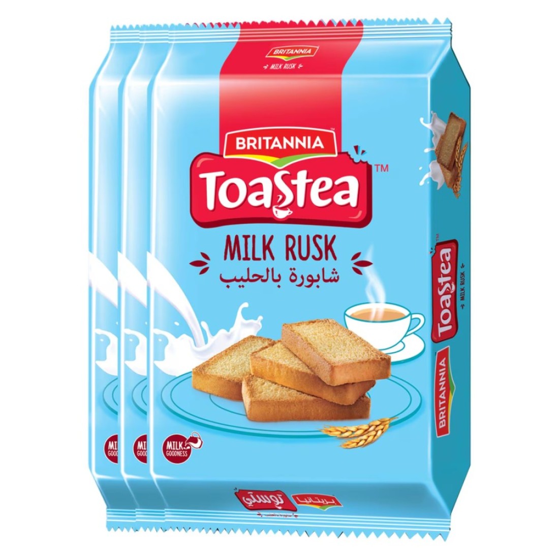 Britannia Toastea Milk Rusk, 310g Pack of 3