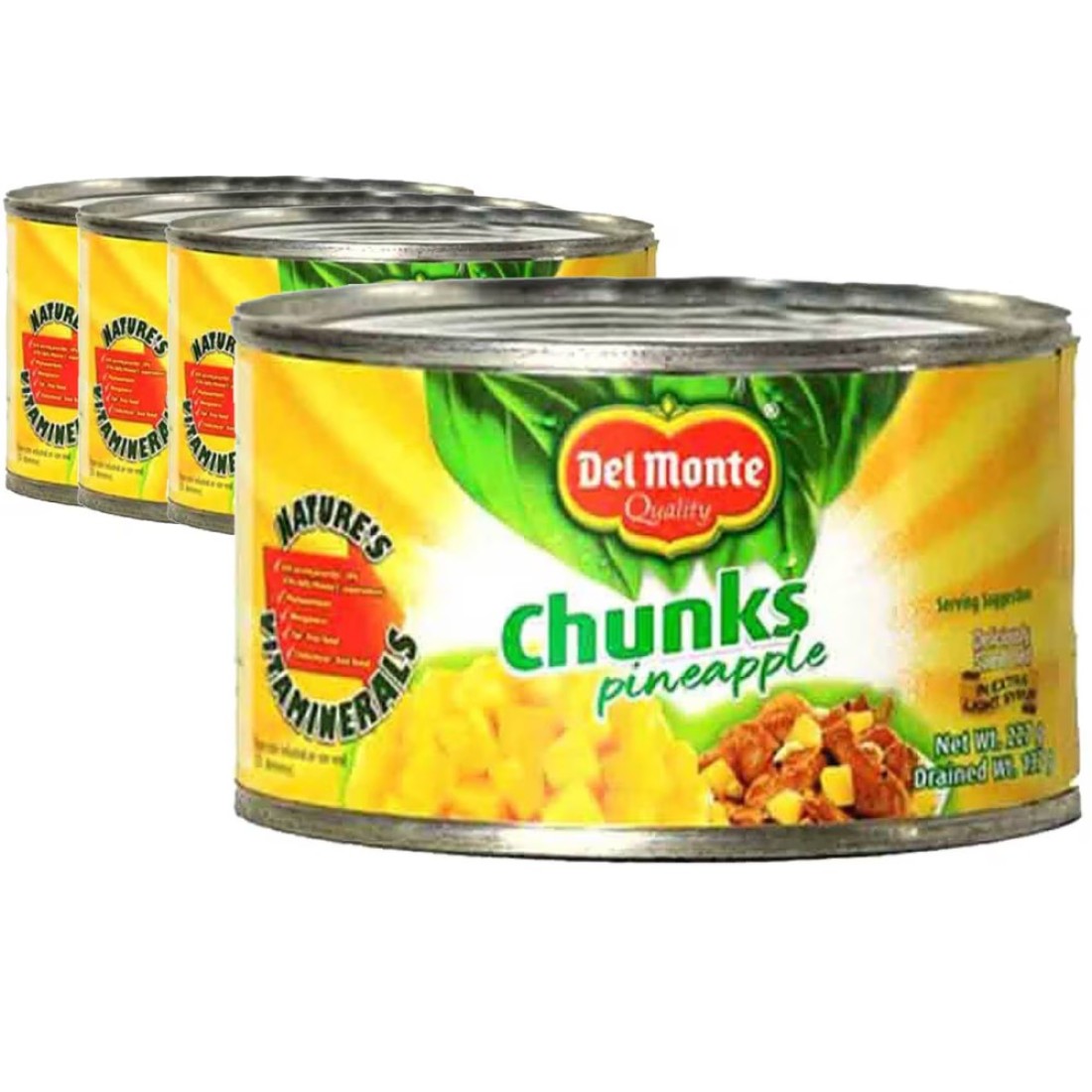 Del Monte Pineapple Chunks, 234g Pack of 4