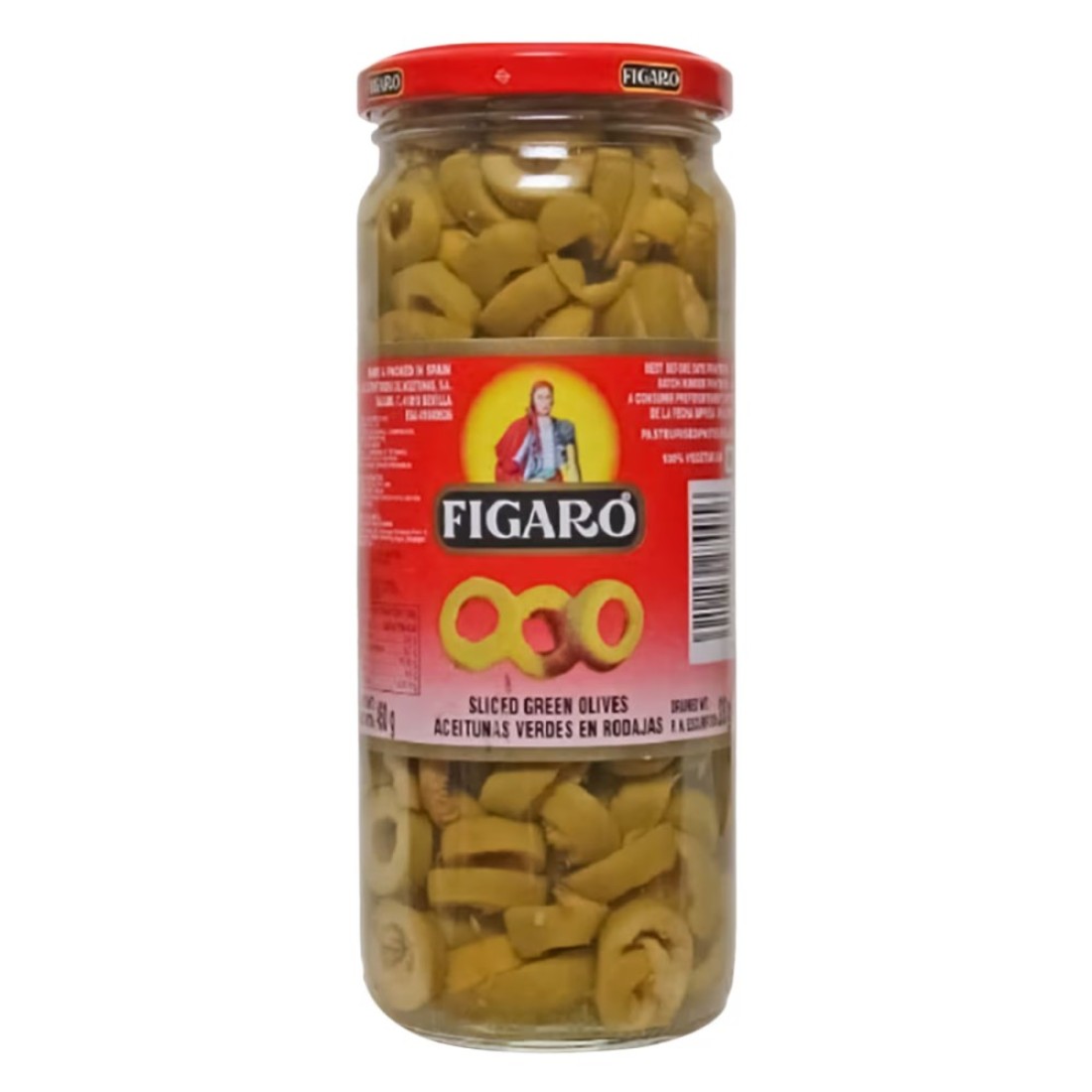 Figaro Sliced Green Olives, 450g