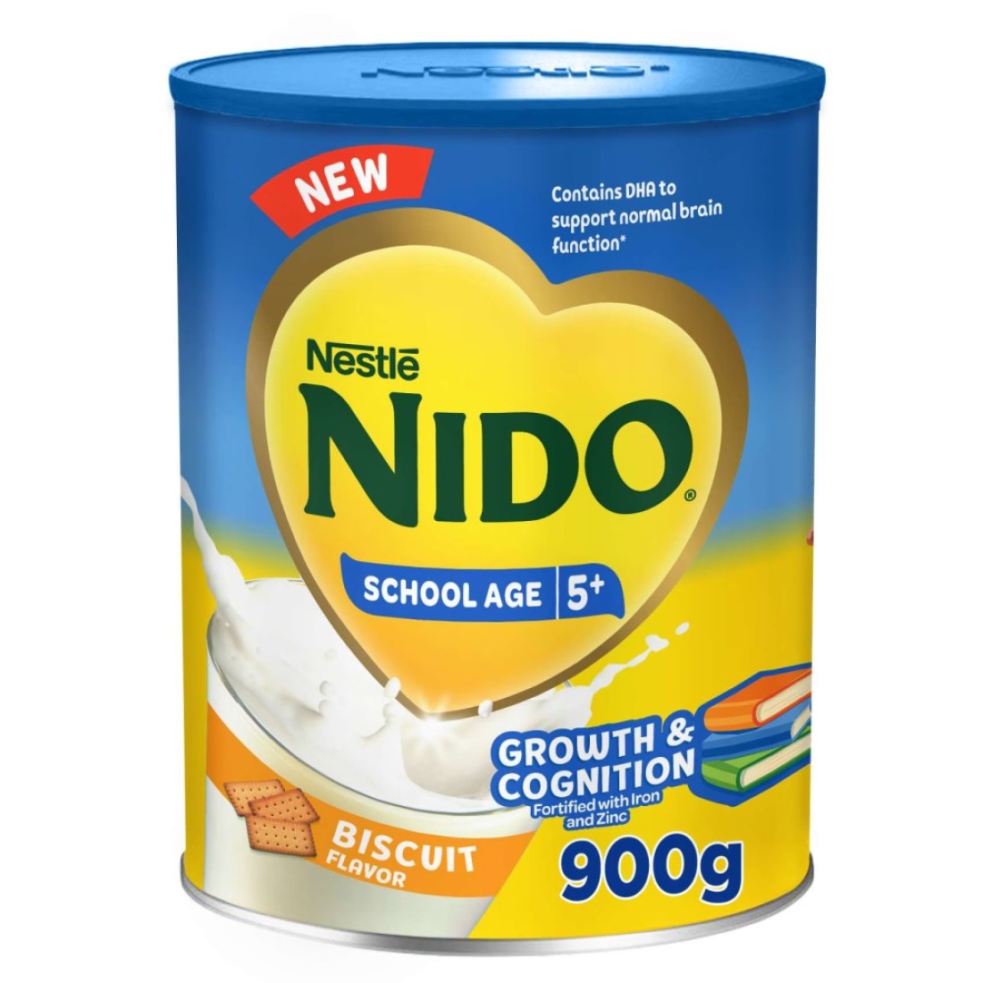 Nestle Nido School Age 5+ Biscuit Flavour 5 Years Old Onwards Tin 900g