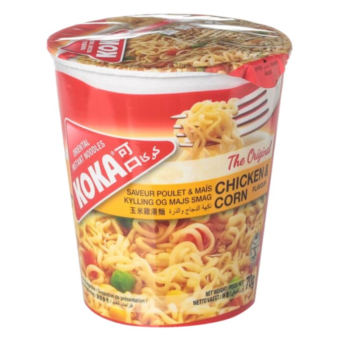 Koka Oriental Chicken and Corn Instant Noodles, 70g