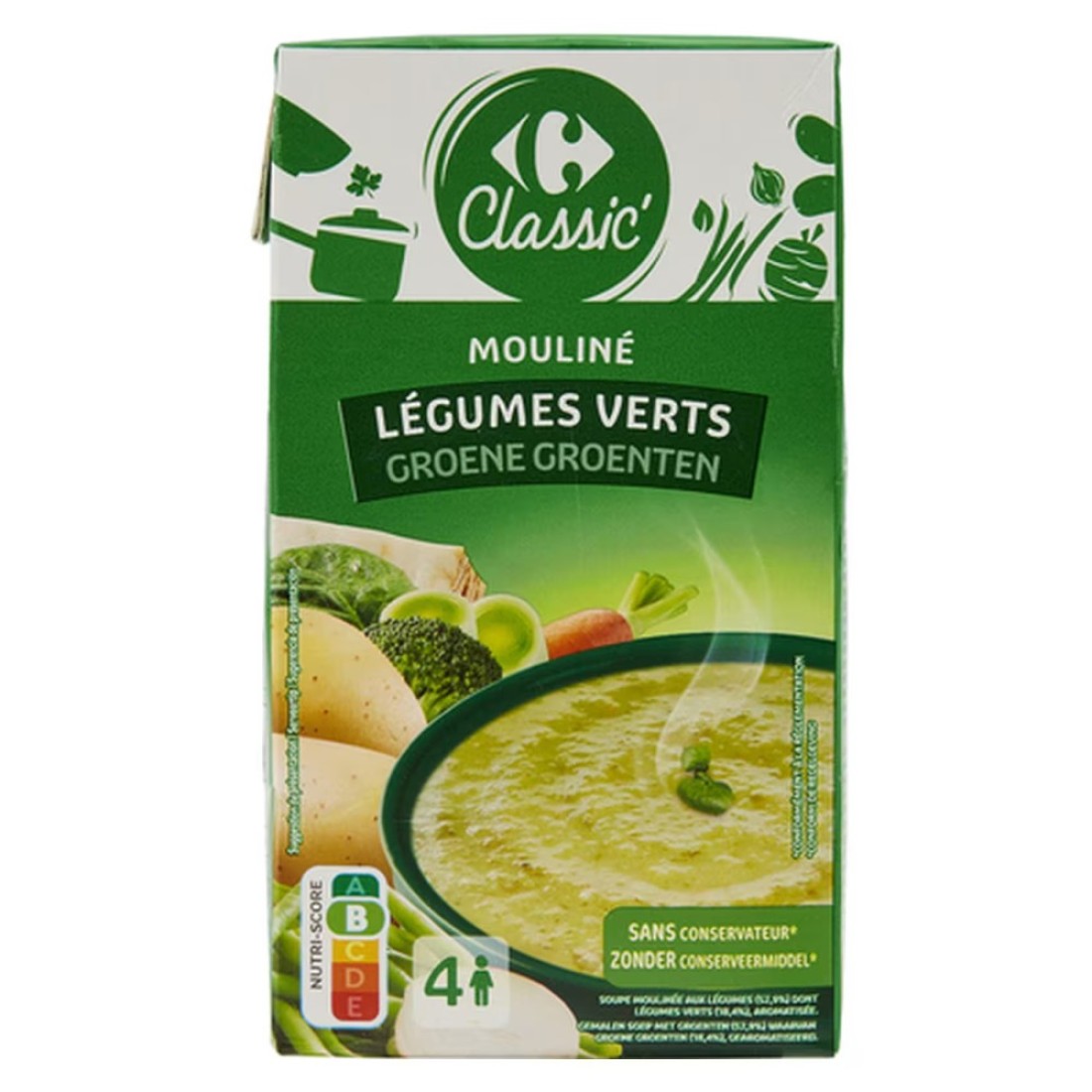 Carrefour Classic Green Vegetables Puree 1L