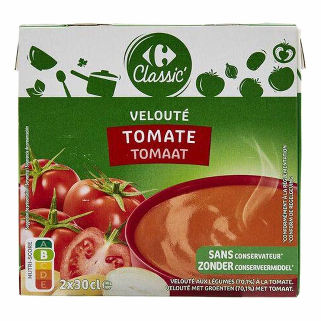 Carrefour Classic Tomato Soup 300ml Pack of 2