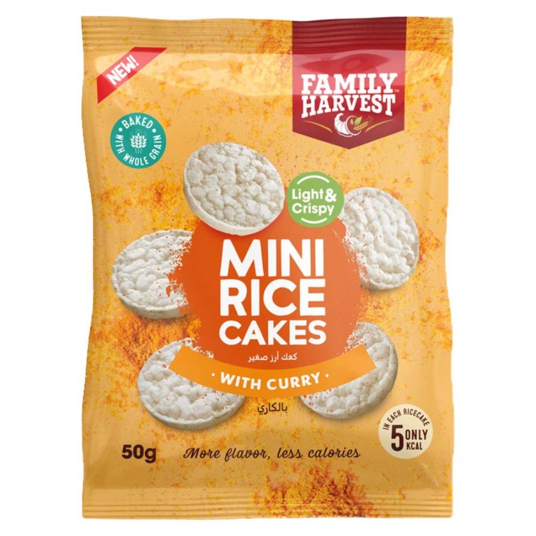 Family Harvest Mini Rice Cakes with Curry 50g