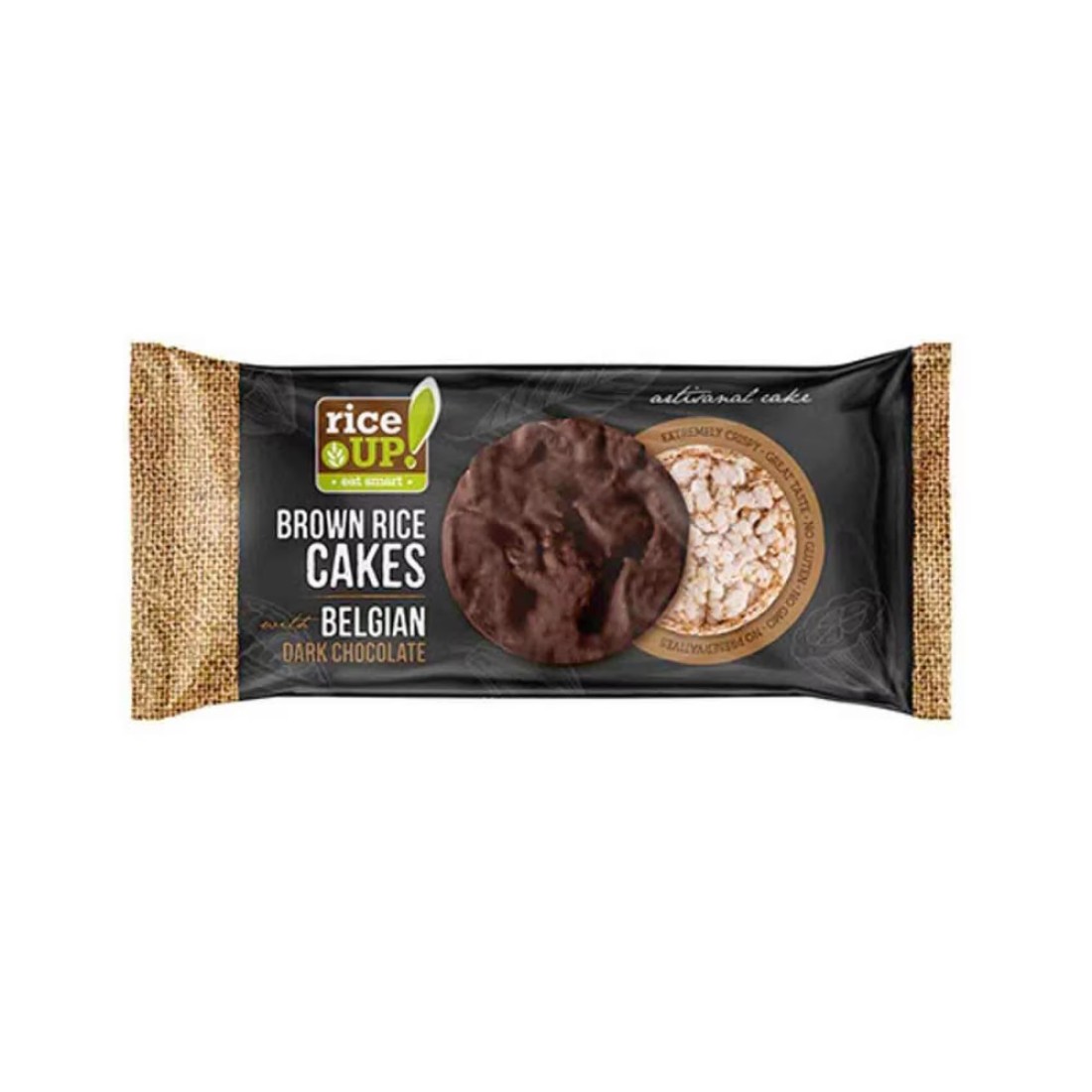 Rice Up! Brown Rice Cakes with Belgian Dark Chocolate, 90g