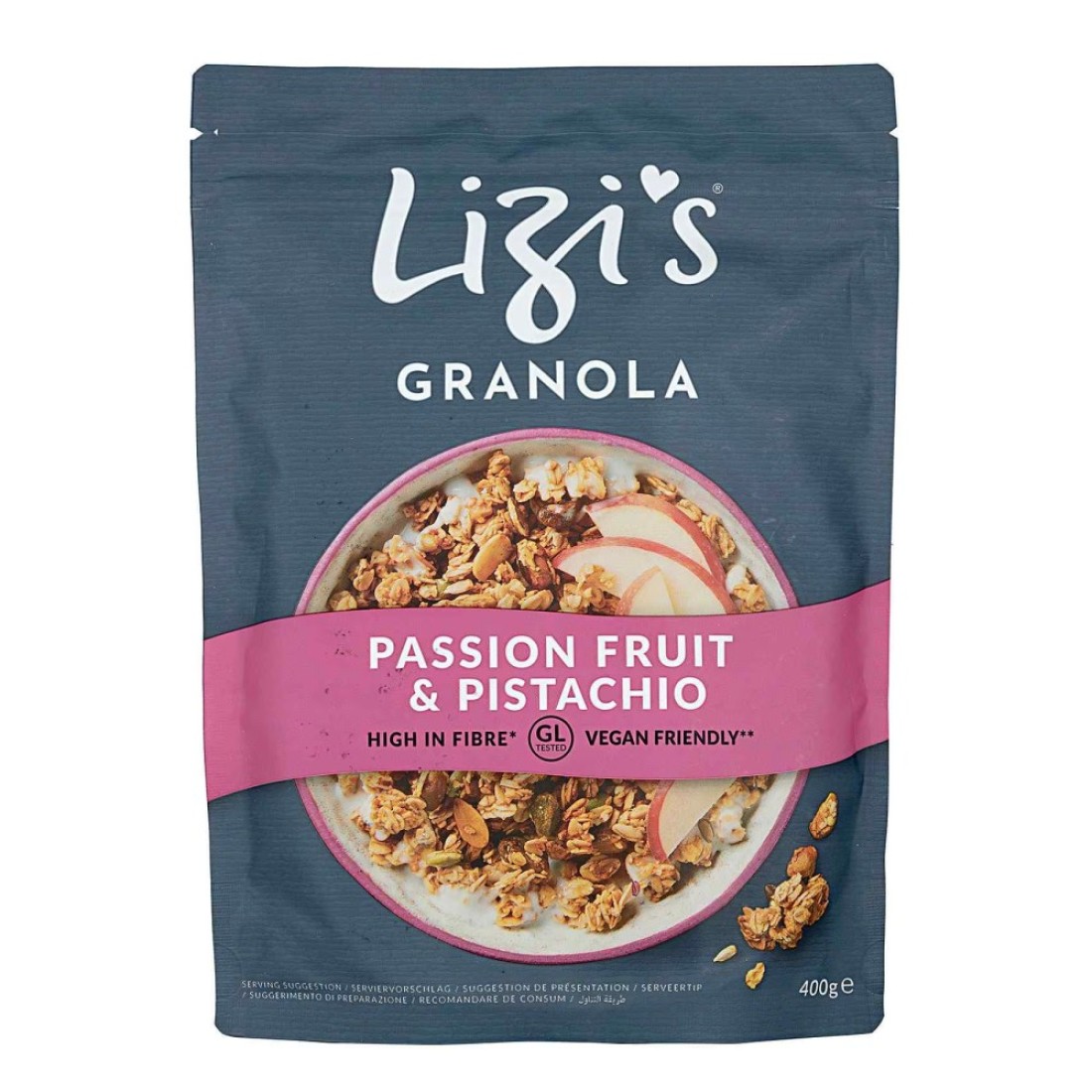Lizi&#39;s Granola Passion Fruit and Pistachio Whole Grain Cereal, 400g