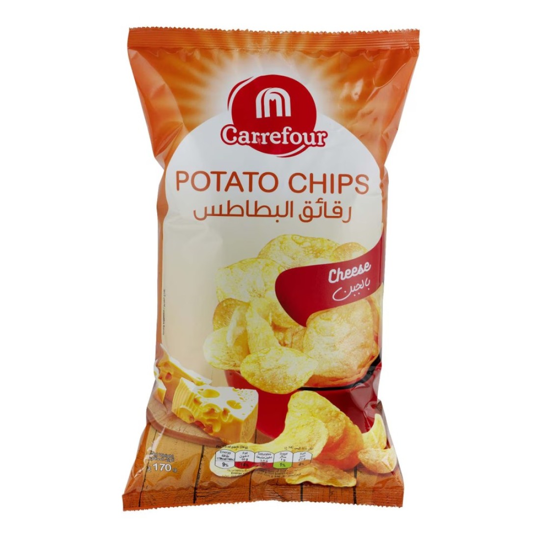 Carrefour Cheese Flavoured Potato Chips, 170g