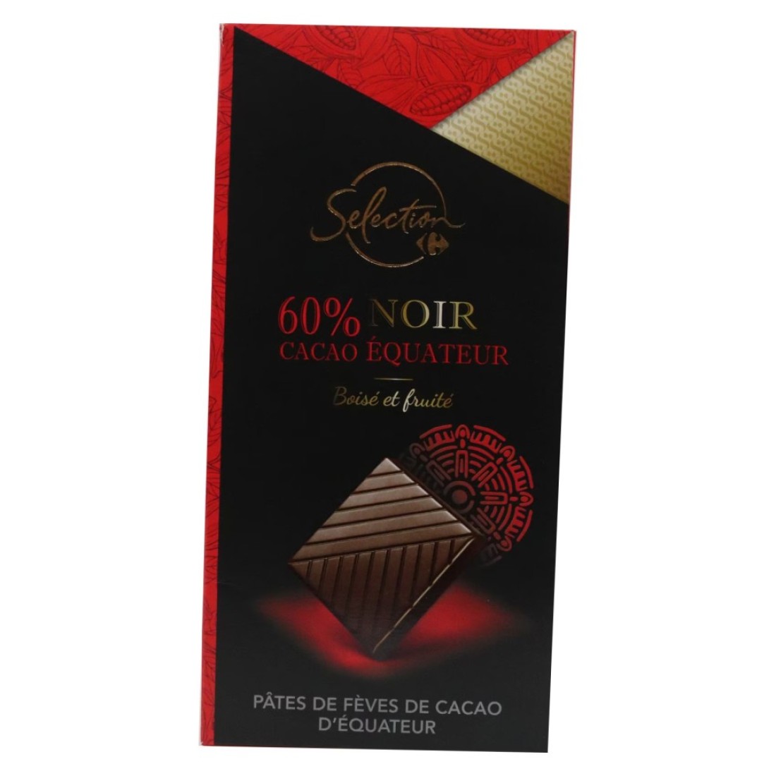 Carrefour Selection 60% Cocoa Ecuador Dark Chocolate Bar 80g