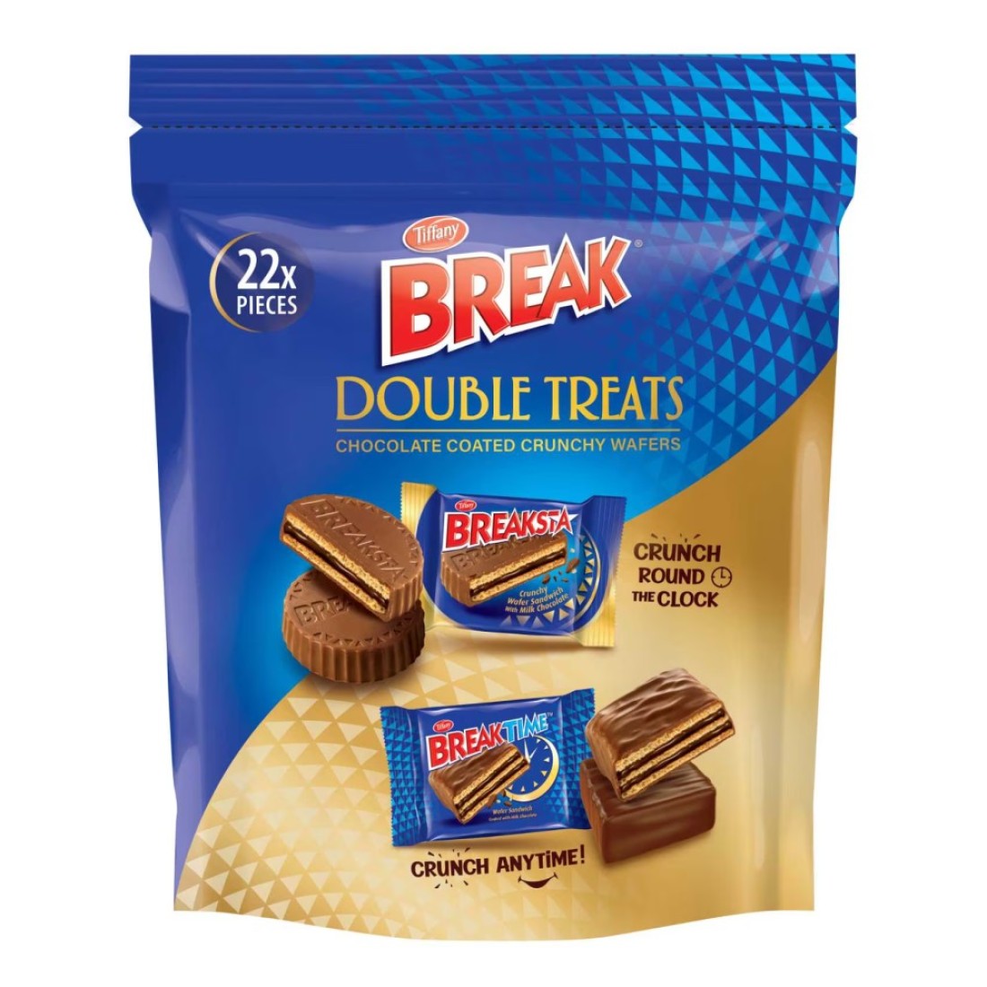 Tiffany Break Double Treats Chocolate Covered Crunchy Wafers, 336g
