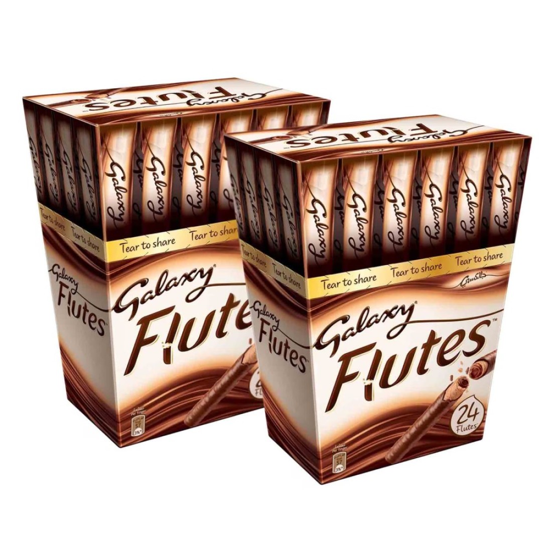 Galaxy Flutes Chocolate Wafer, 270g Pack of 2