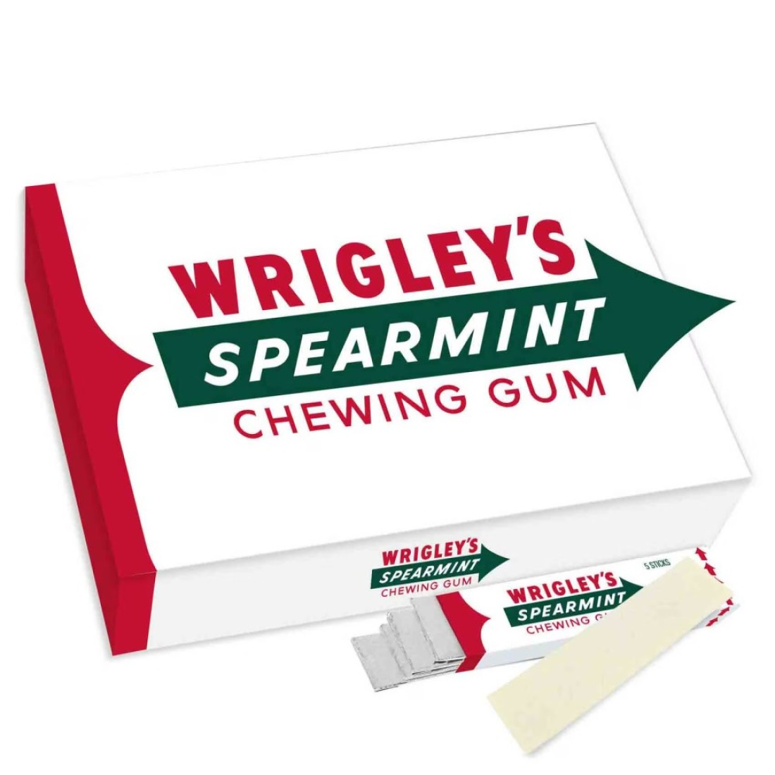 Wrigley&#39;s Spearmint Chewing Gum, 13g Pack of 20
