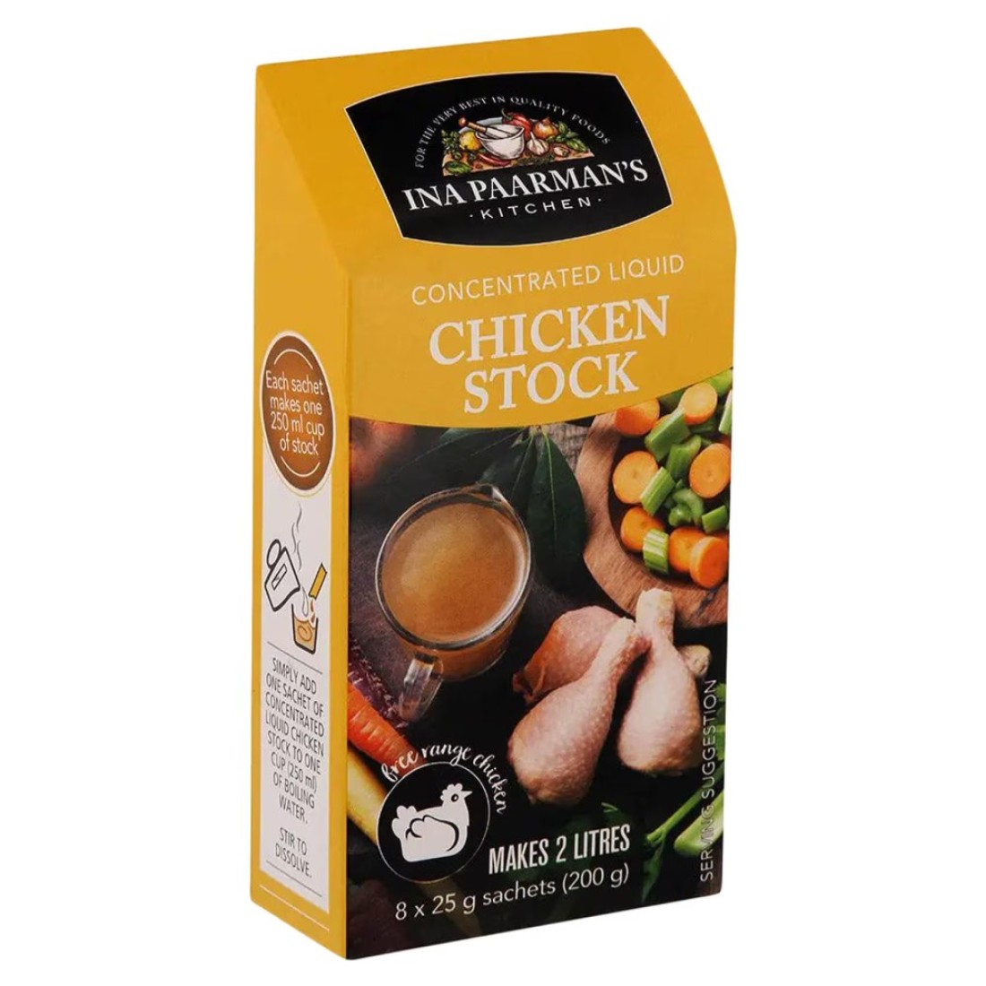 Ina Paarman&#39;s Kitchen Concentrated Liquid Chicken Stock Sachets, 200g