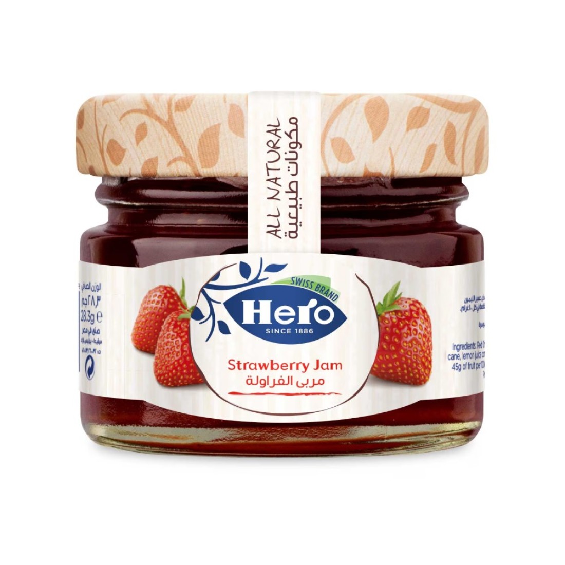 Hero Strawberry Jam, 28.3g
