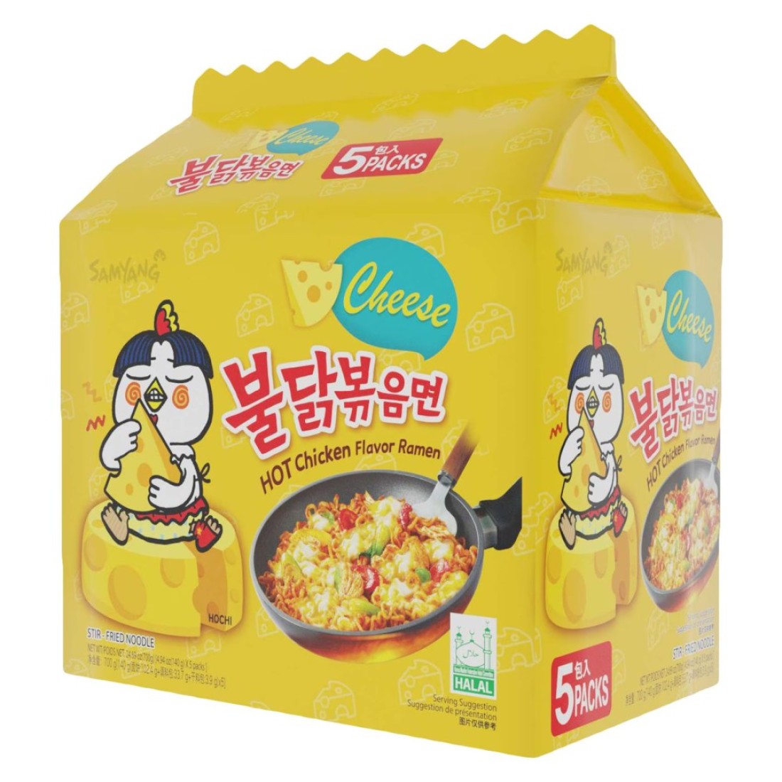 Samyang Hot Cheese Chicken Ramen Noodles 140g Pack of 5