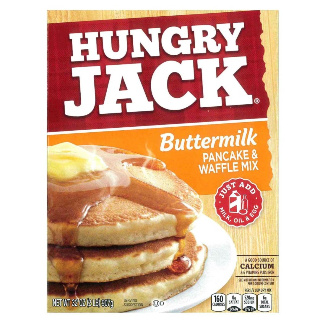 Hungry Jack Buttermilk Pancake and Waffle Mix, 907g