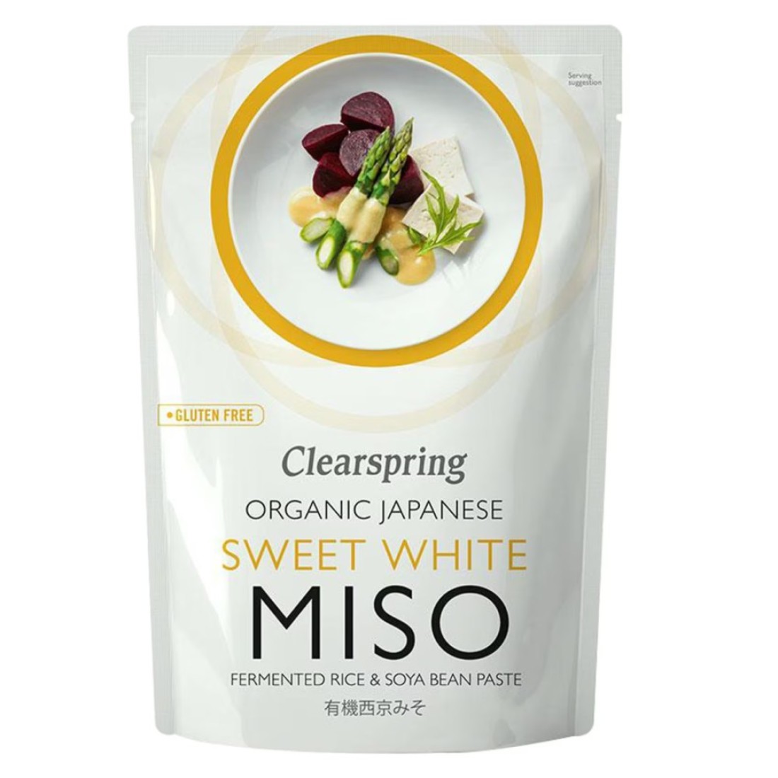 Clearspring Organic Japanese Sweet White Miso With Fermented Rice And Soya Bean Paste 250g