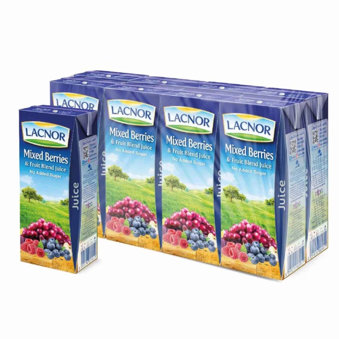 Lacnor Essentials Mixed Berries Juice 180ml Pack of 8