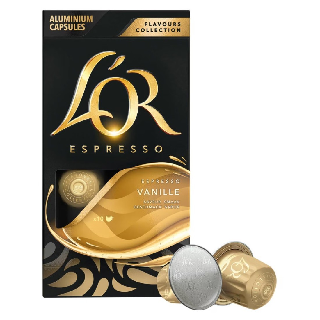 L&#39;Or Flavours Collection Vanilla Flavour Espresso Coffee Capsules, 52g