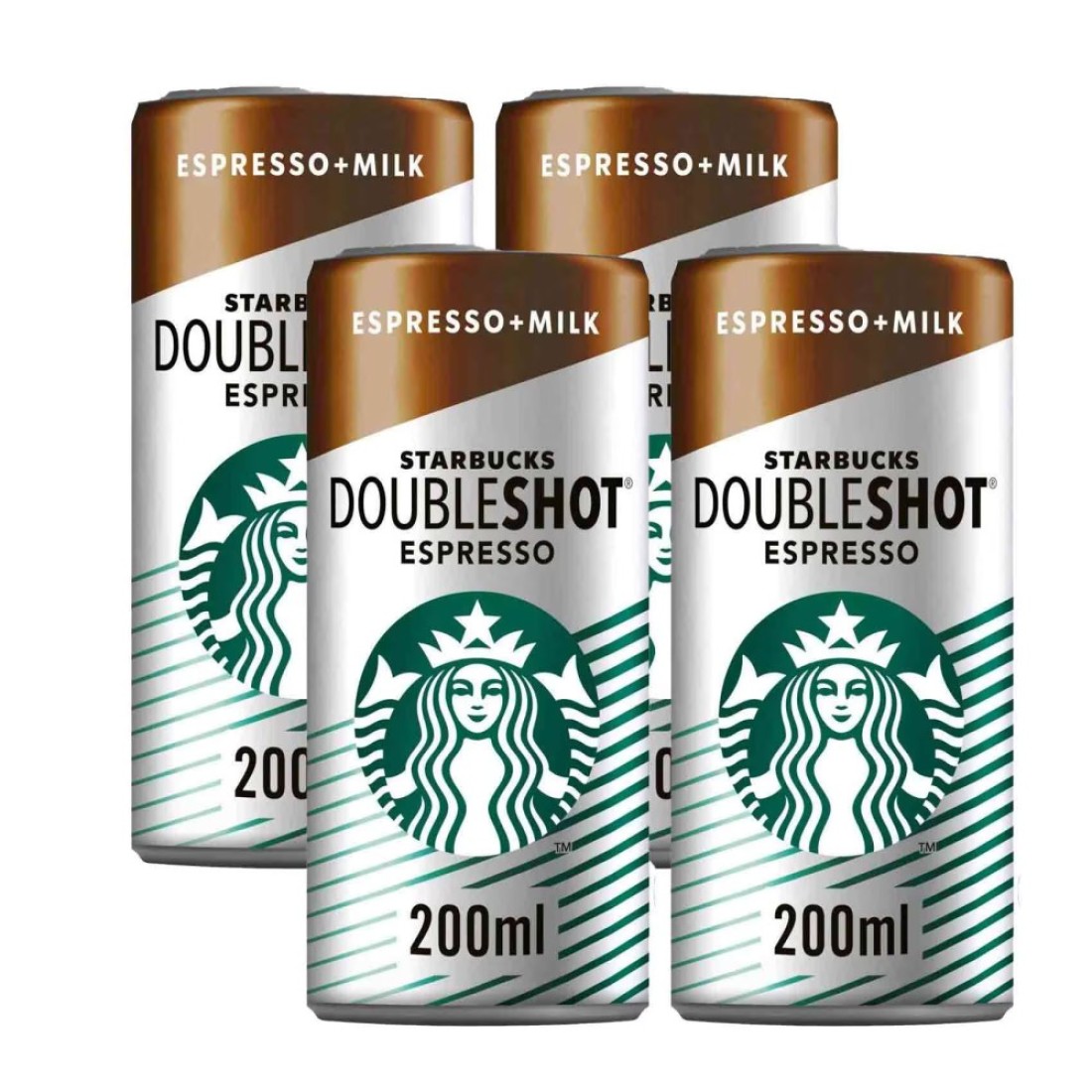 Starbucks Doubleshot Espresso Coffee Drink, 200ml Pack of 4