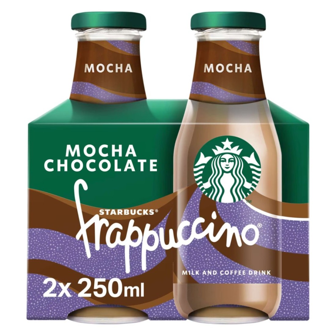 Starbucks Frappuccino Mocha Coffee Drink, 250ml Pack of 2