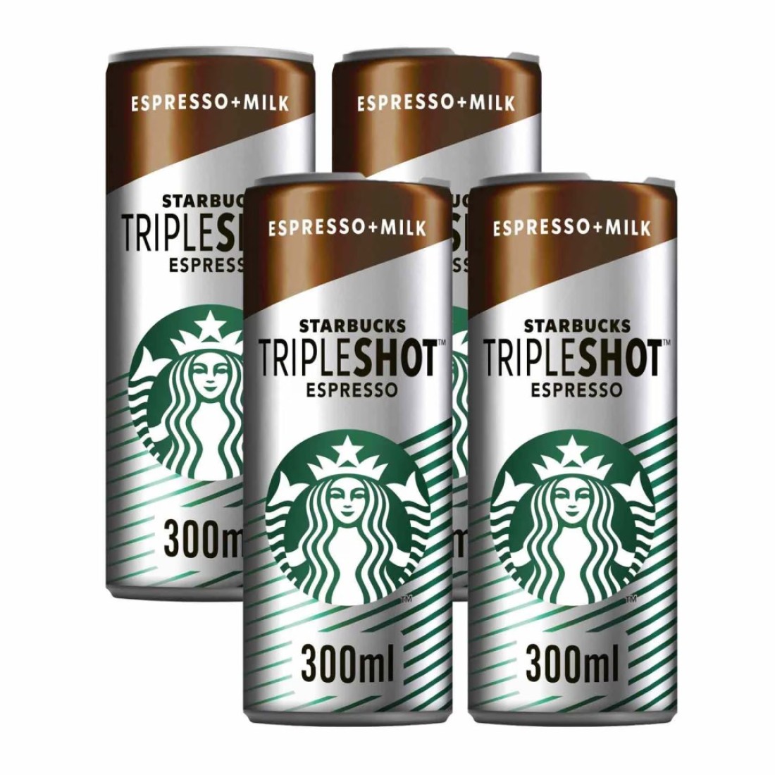 Starbucks Tripleshot Espresso Coffee Drink, 300ml Pack of 4