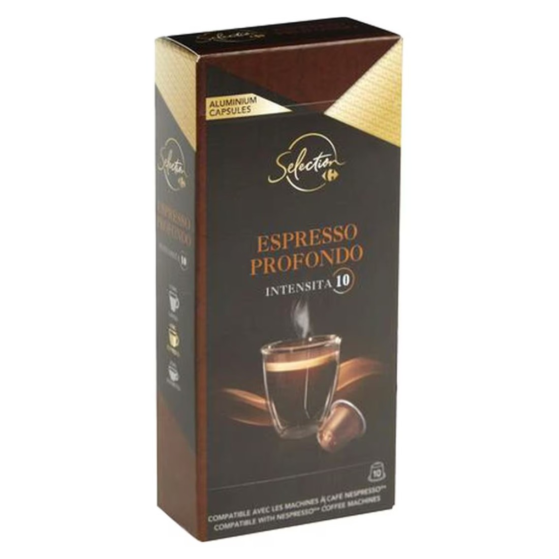 Carrefour Selection Espresso Profondo Intensity 10 Coffee 10 Capsules