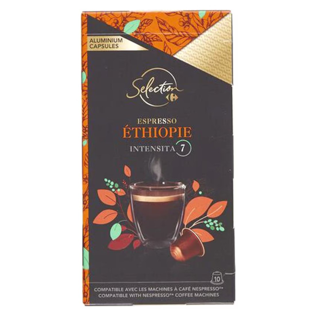 Carrefour Selection Espresso Ethiopia Intensity 7 Coffee 10 Capsules