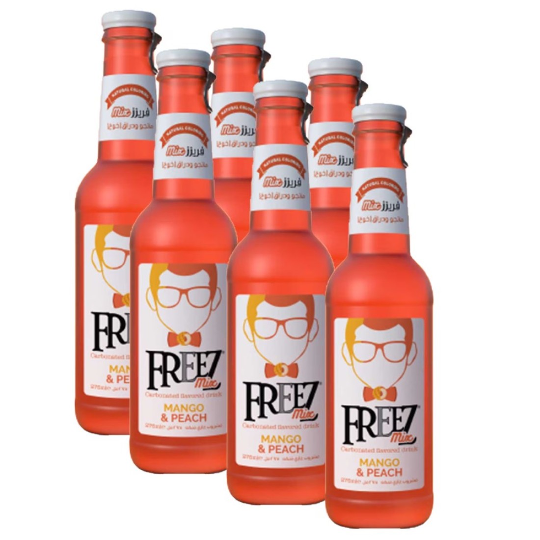 Freez Mix Mango And Peach Carbonated Drink 275ml Pack of 6