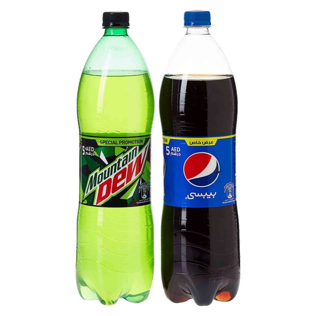 Pepsi And Mountain Dew Carbonated Soft Drink 1.5L Pack of 2