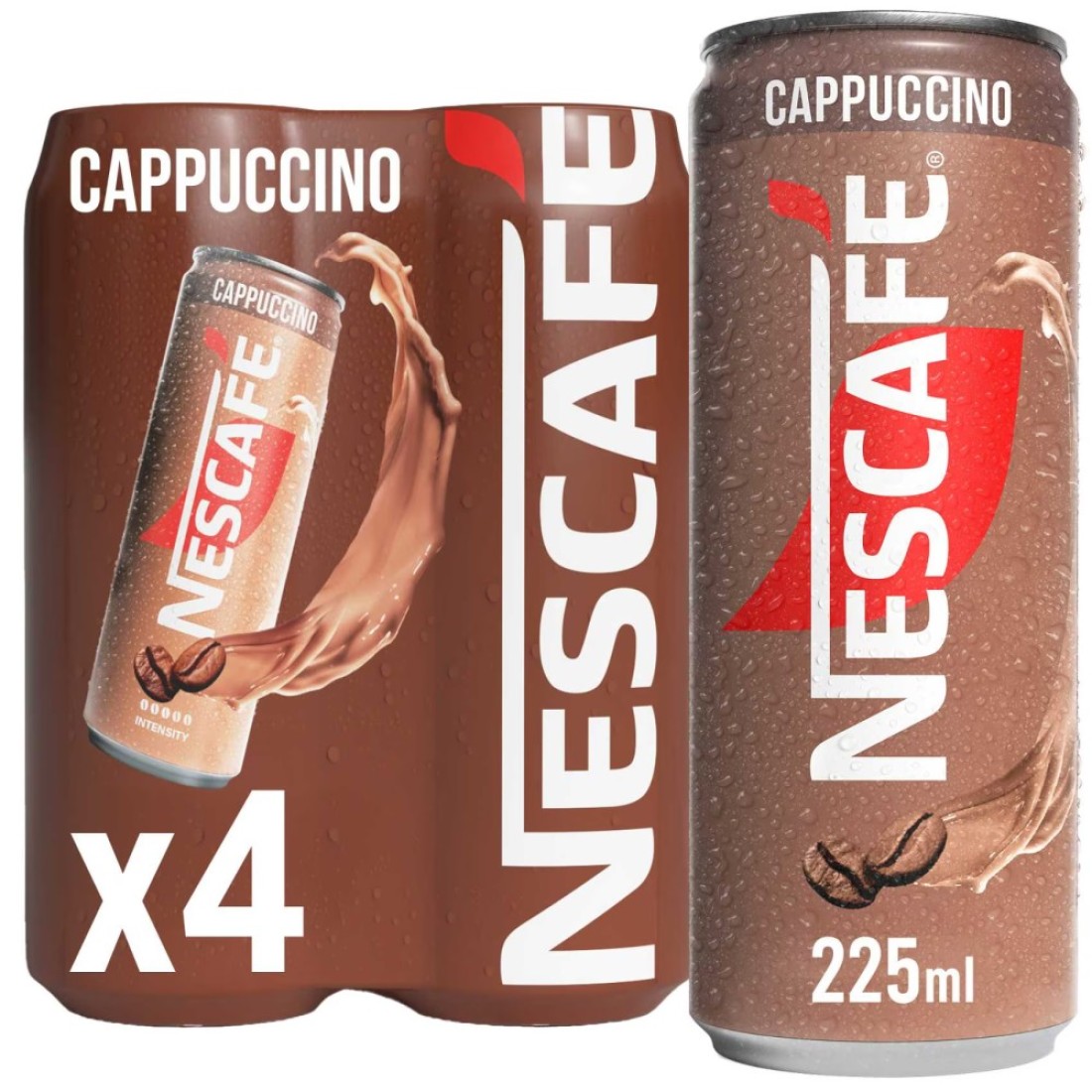 Nescafe Cappuccino Coffee Drink, 225ml Pack of 4