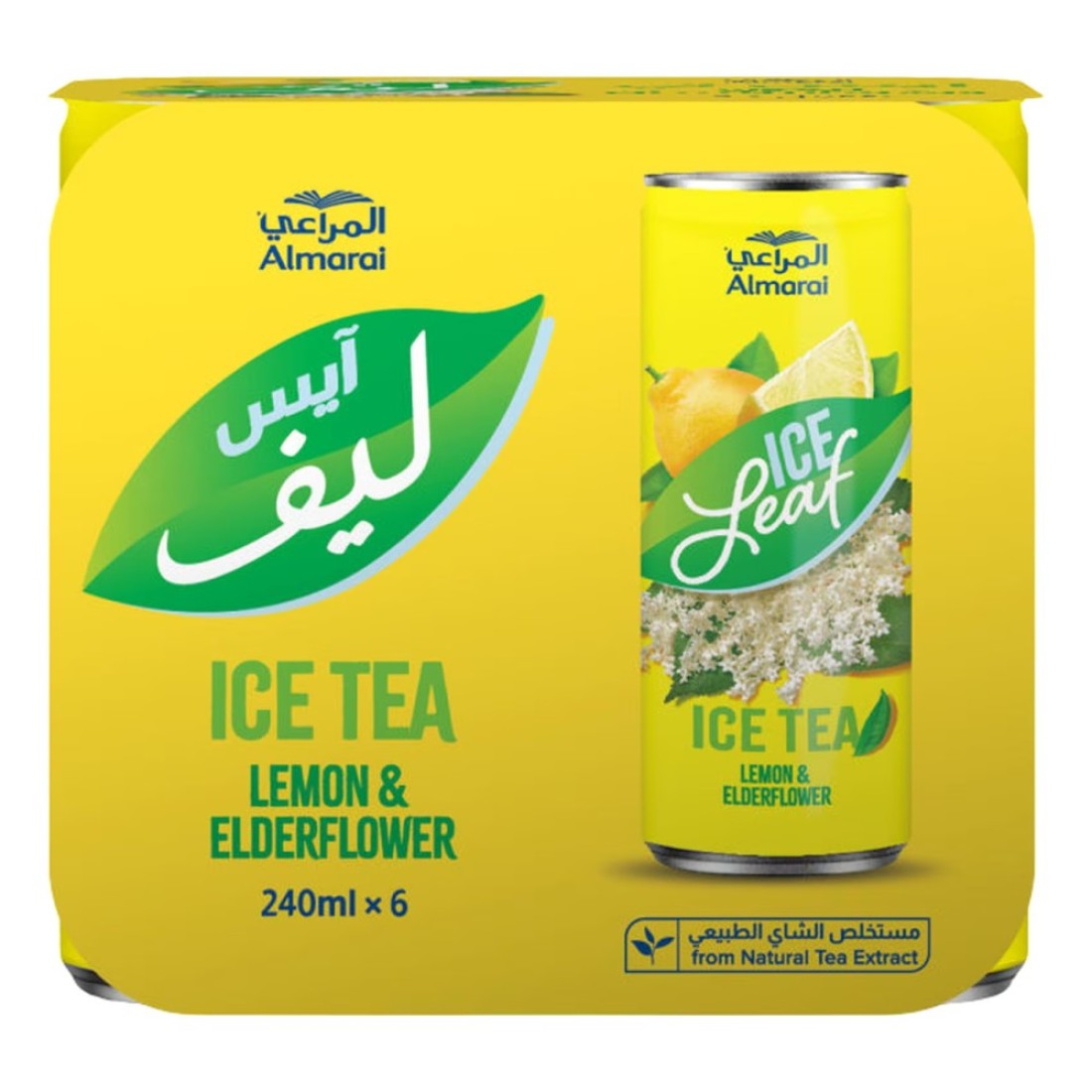 Almarai Ice Leaf Lemon and Elderflower Ice Tea 240ml Pack of 6