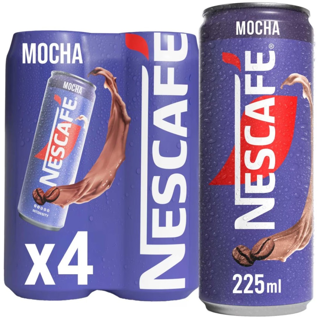 Nescafe Mocha Coffee Drink, 225ml Pack of 4
