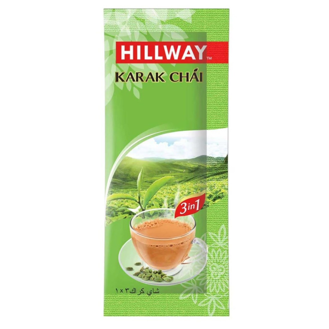 Hillway Karak Chai 3-in-1 Cardamom Flavour Stick, 18g