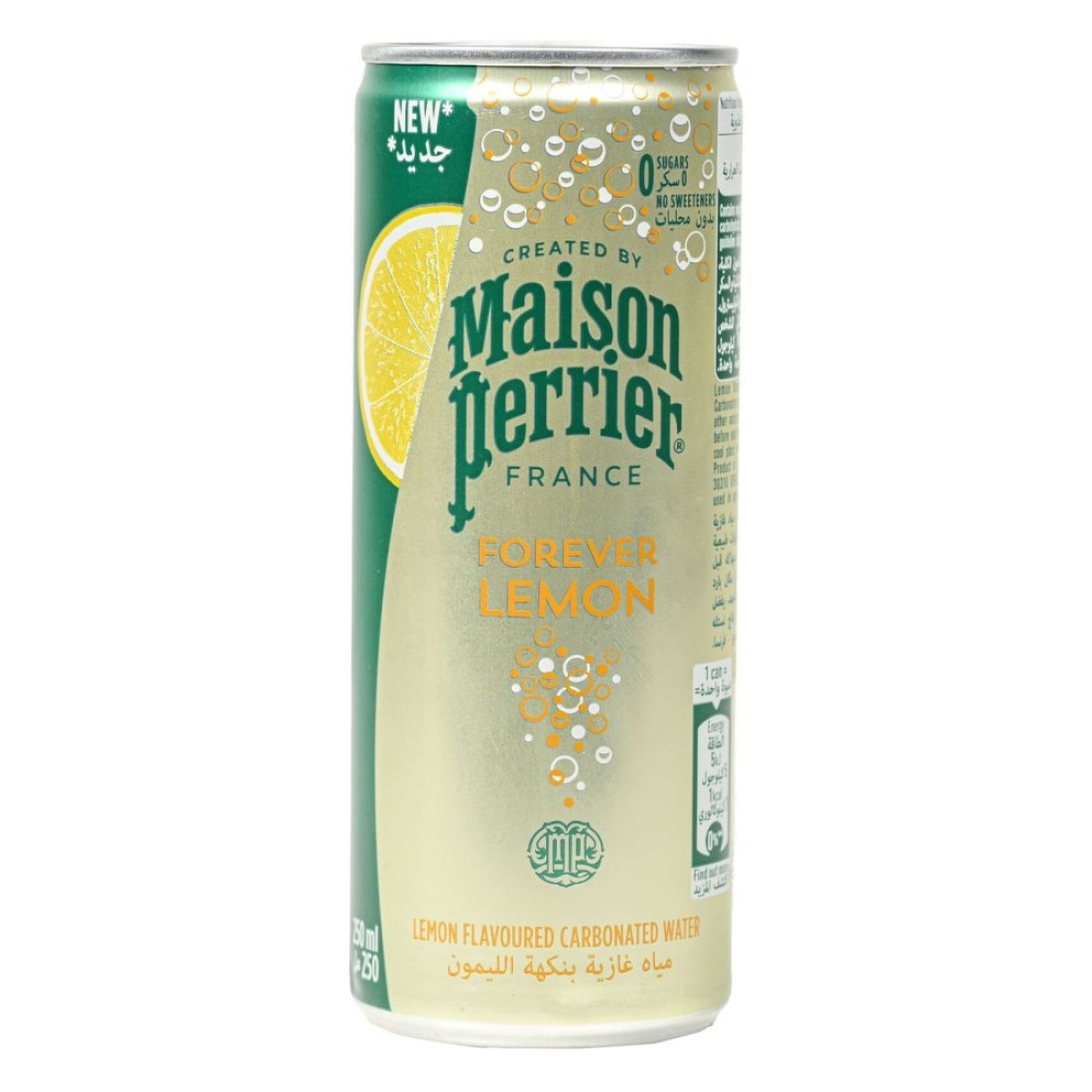 Maison Perrier Forever Lemon Flavoured Carbonated Water Slim Can 250ml