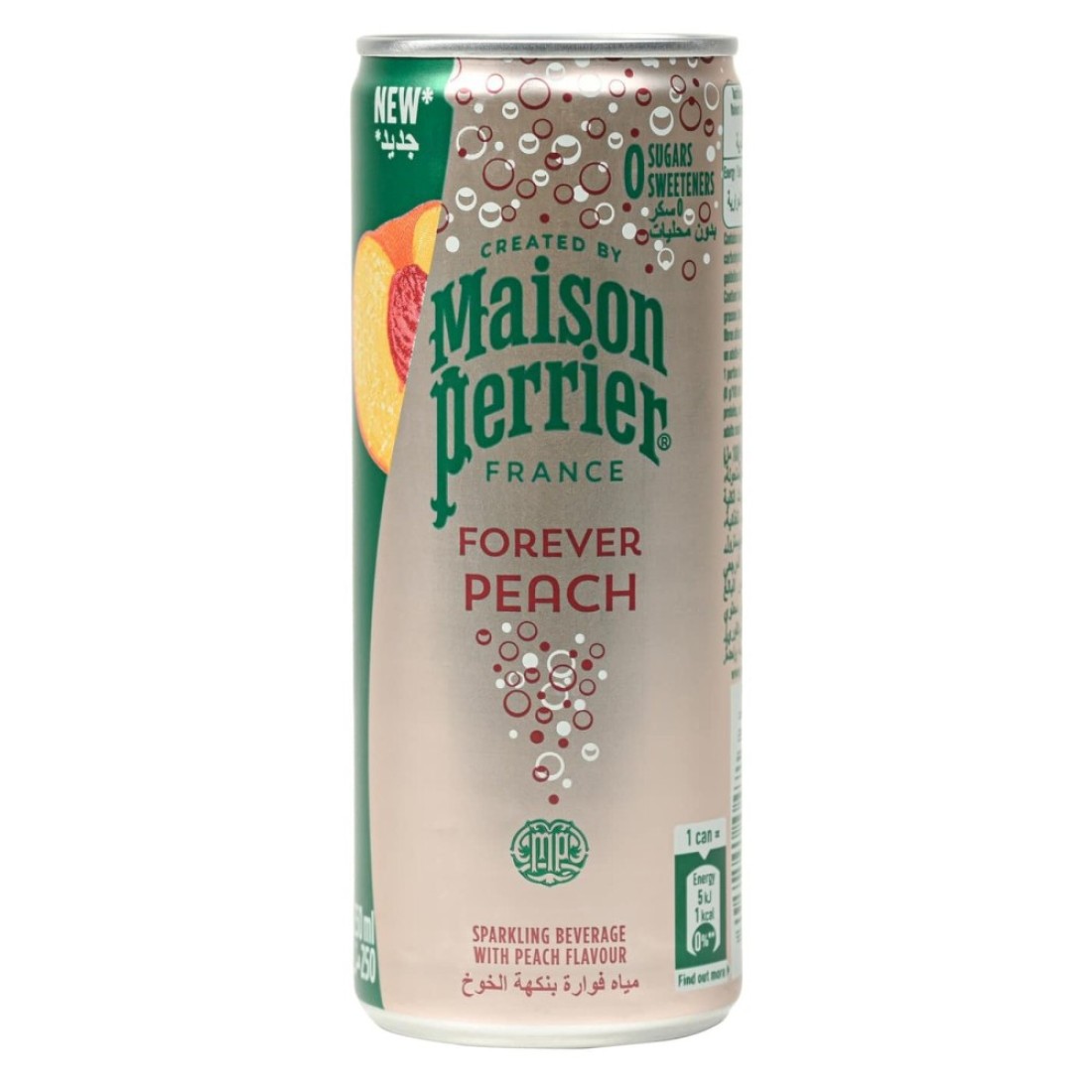 Maison Perrier Forever Peach Flavoured Sparkling Beverage Slim Can 250ml