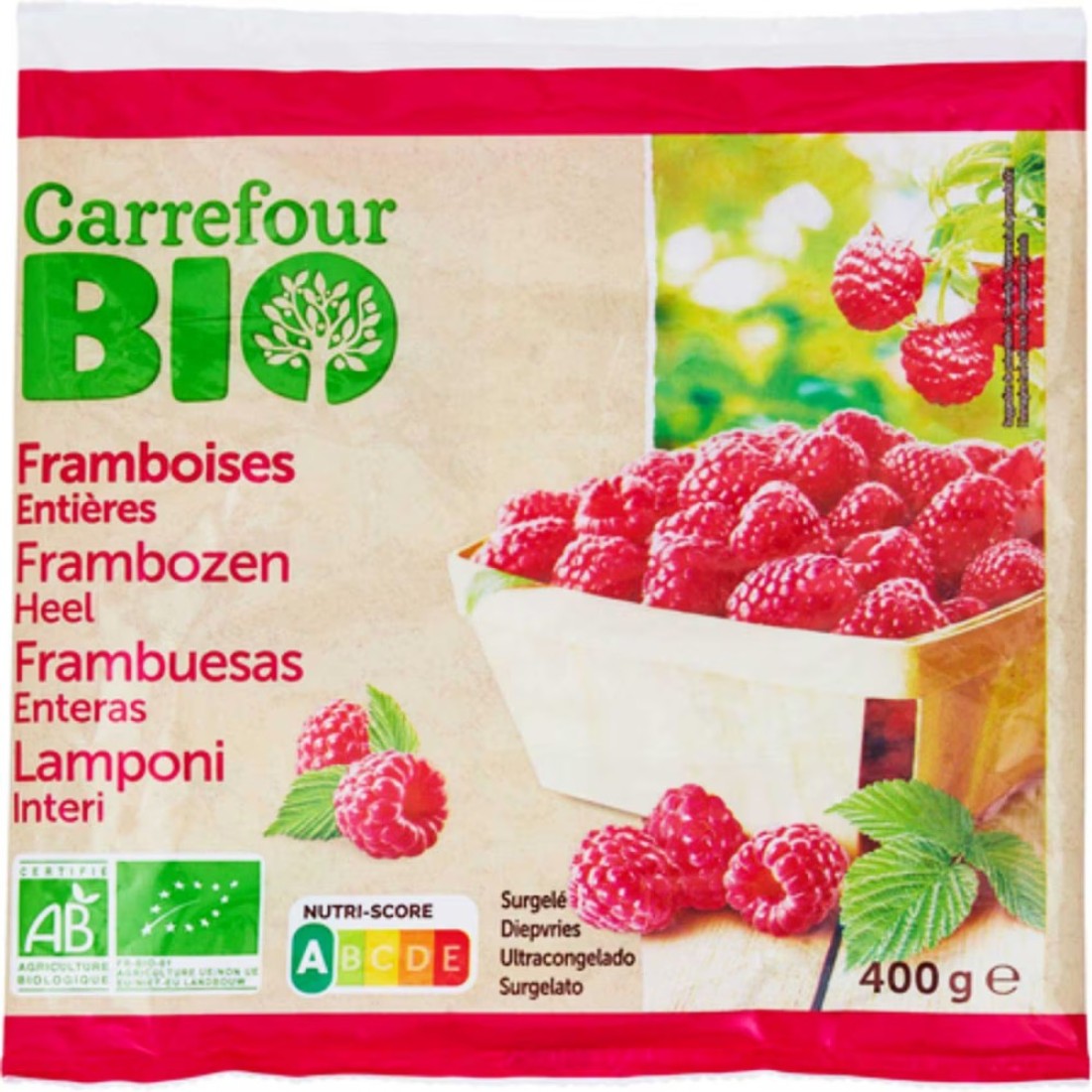 Carrefour Bio Raspberry 400g
