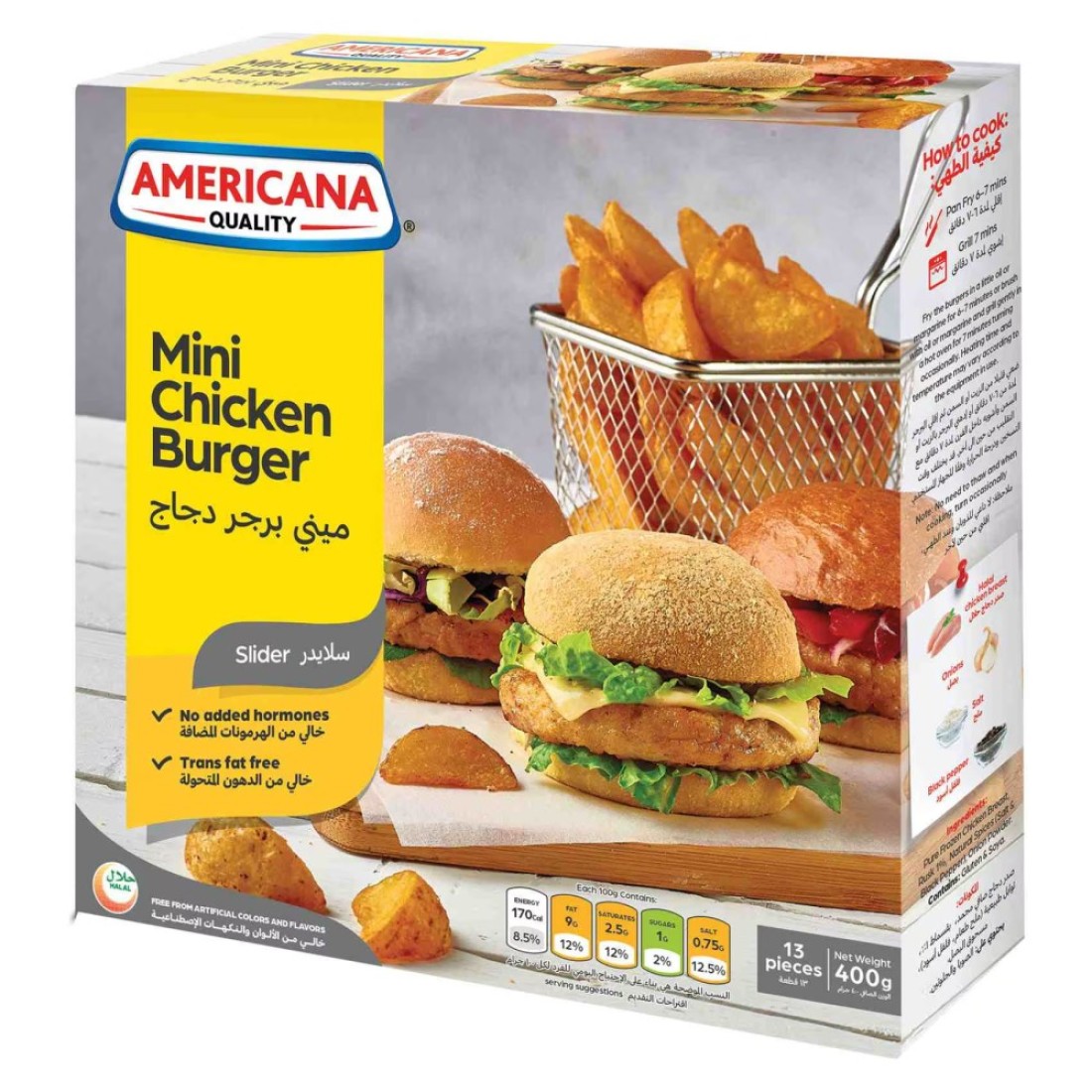 Americana Chicken Burger Mini Slider 400g