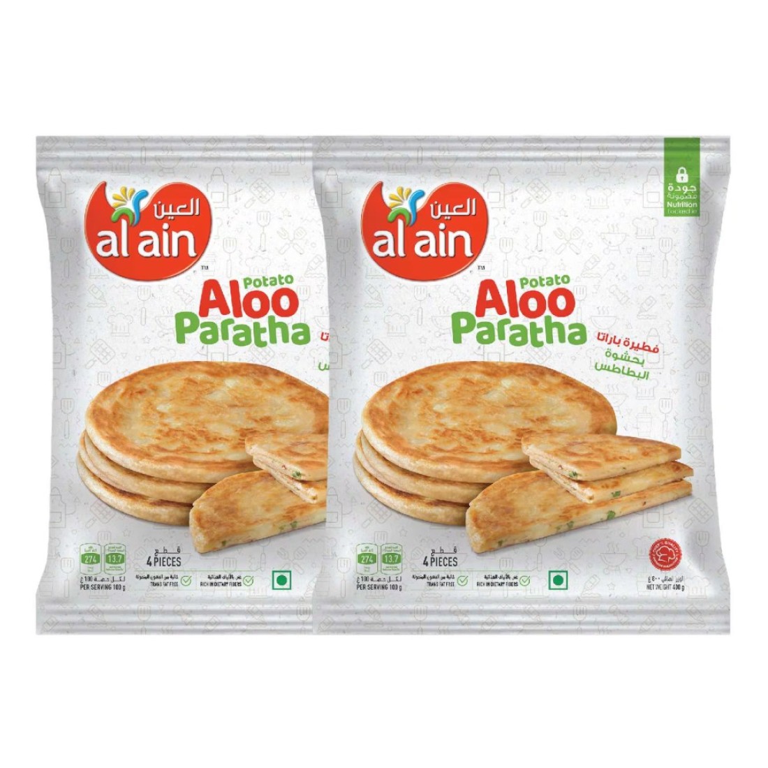 Al Ain Aloo Paratha 400g Pack of 2