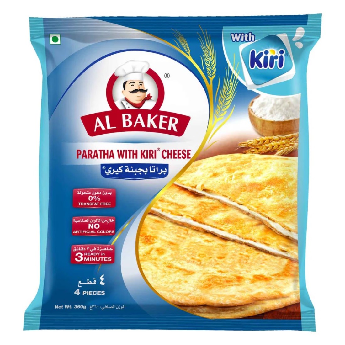 Al Baker Paratha with Kiri Cheese, 360g